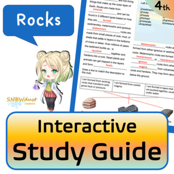 Preview of Rocks - Florida Science Interactive Study Guide