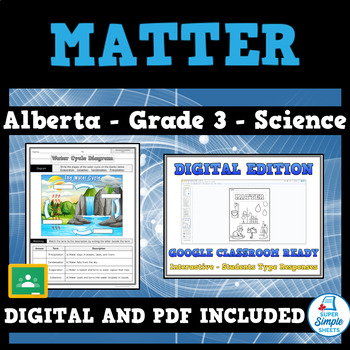 Preview of Alberta - Science - Grade 3 - Matter - NEW 2023 Curriculum