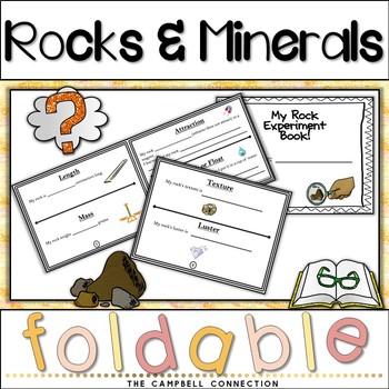 rocks and minerals worksheets foldable book by the campbell connection