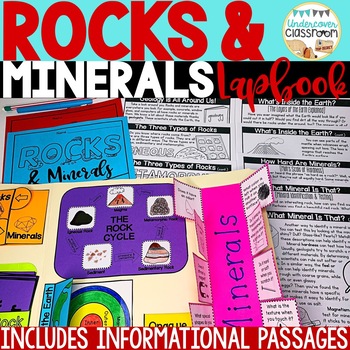 Preview of Rocks and Minerals Lapbook & Passages | Geology Activity | Rock Cycle