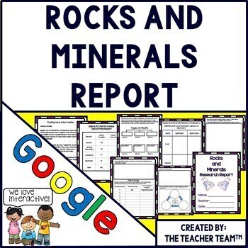 Preview of Rocks & Minerals Project | Report | Google Classroom | Google Slides