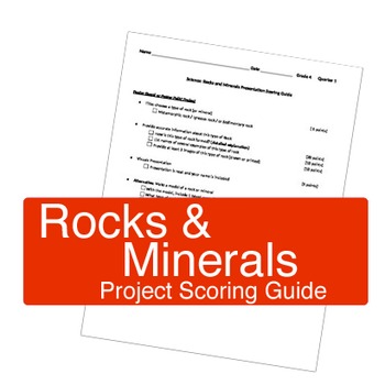 Rock And Mineral Project Worksheets Teachers Pay Teachers - 