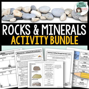 Rocks and Minerals Bundle - Types of Rocks, Rock Cycle, Minerals and More!