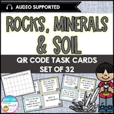 Rocks, Minerals, & Soil QR Code Review Task Cards Set of 3