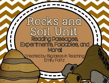 Preview of Rocks Minerals Soil Unit Passages Experiments Foldables....SUPER!!