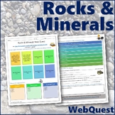 Rocks & Minerals Webquest | Editable Digital Science Activ