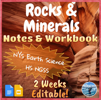 Preview of Rocks & Minerals and Rock Cycle | Notes and Workbook | Editable | NYS Regents