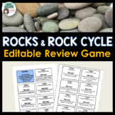 Rocks & Rock Cycle Review Activity (Editable)