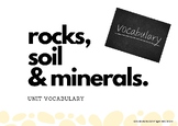 Rocks, Soil, Minerals: Interactive Notebook Vocabulary Cards
