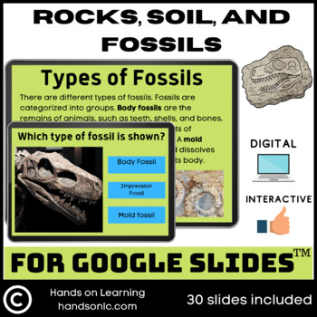 Preview of Rocks, Soil, and Fossils Unit for Google Slides