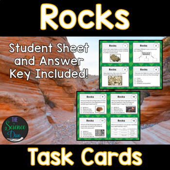 Preview of Rocks Task Cards