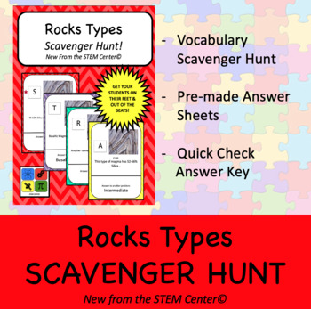 Preview of Rocks Types - Scavenger Hunt Activity
