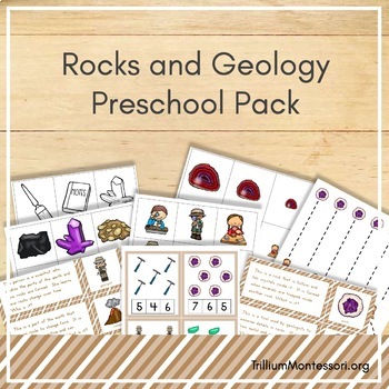 Preview of Rocks and Geology Preschool and PreK Skills