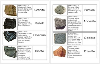 Preview of Rocks and Mineral Flashcards