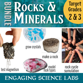 Preview of Rocks and Minerals — 16 Lab BUNDLE for Grades 2 and 3