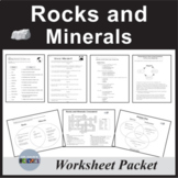 Rocks and Minerals Worksheets the Rock Cycle 7th 8th Earth