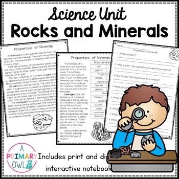Preview of Rocks and Minerals Science Unit includes Digital Interactive Notebook