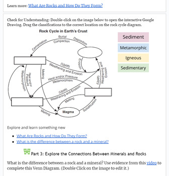 Preview of Rocks and Minerals Activity