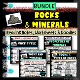 Rocks and Minerals - BUNDLE of Reading Notes, Worksheets and Doodle Activities