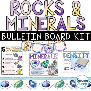 Preview of Rocks and Minerals Bulletin Board Kit | Science Posters | Borders | Banners