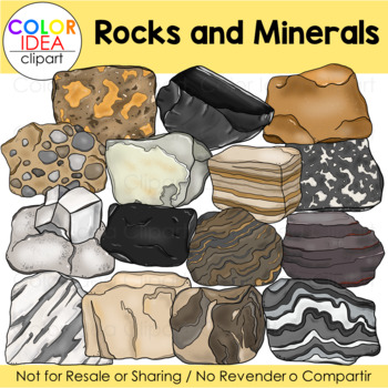 rocks and minerals for kids clip art