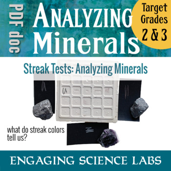 Preview of Rocks and Minerals — Compare Rocks with their Streak Color Mineral Analysis Lab