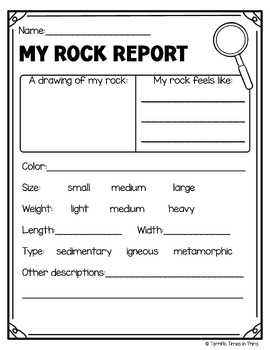 rocks and minerals craftivity and printables by terrific times in third