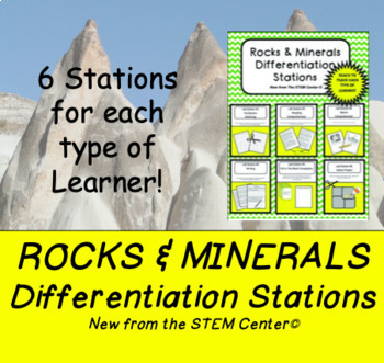 Preview of Rocks and Minerals Differentiation Stations - Long Distance Learning Friendly