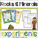 Rocks and Minerals Worksheets Experiments