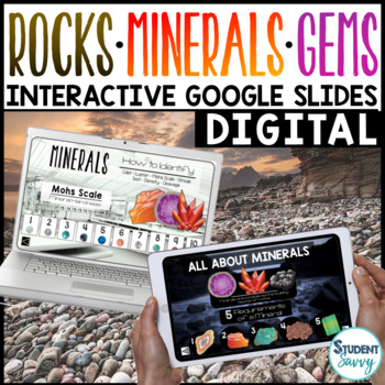 Preview of Rocks and Minerals Google Classroom Distance Learning | Interactive Digital