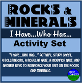 Rocks and Minerals I Have Who Has Game, Bellringers, and Quizzes