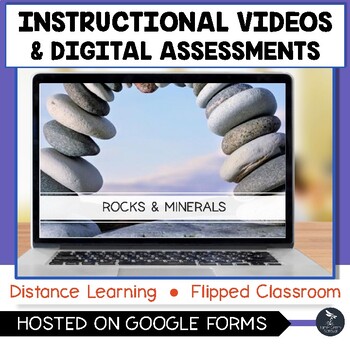 Preview of Rocks and Minerals Instructional Videos & Digital Quiz