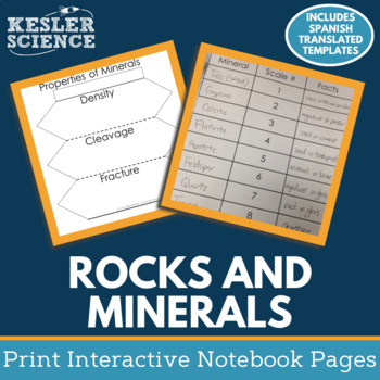 Preview of Rocks and Minerals Interactive Notebook Pages - Paper INB