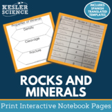 Rocks and Minerals Interactive Notebook Pages - Paper INB