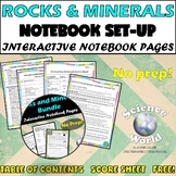 Rocks and Minerals Notebook Set-up | Earth Science Unit Plan | Middle School