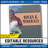 Rocks and Minerals Notes, PowerPoint, and Test