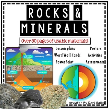 Preview of Rocks and Minerals Pack - Lesson Plans, activities, posters, assessment & more