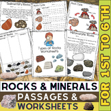 Rocks and Minerals Passages & Worksheets | Types of Rocks 