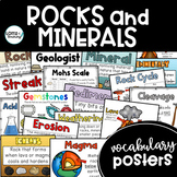 Rocks and Minerals Posters (vocabulary posters and rock cycle posters)