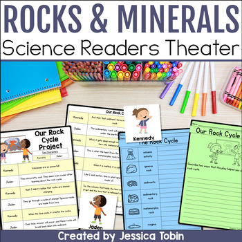 Preview of Rocks and Minerals Readers Theater - Rock Cycle Comprehension Worksheets Unit