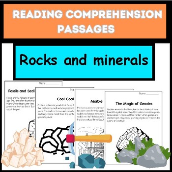 Preview of Rocks and Minerals Reading Comprehension Passages & Questions