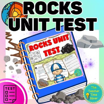 Preview of Rocks Rock Cycle Minerals Earth Science Unit Editable Test Quiz Assessment