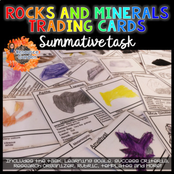 Preview of Rocks and Minerals Trading Cards Summative Task