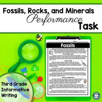 Preview of Rocks and Minerals  - Type of Rocks - SBAC Performance Task 3rd Grade