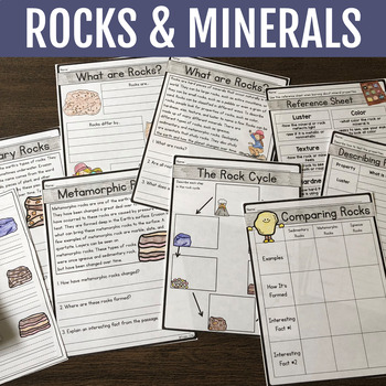 Rocks and Minerals Worksheets - Digital Science No Prep Pack With