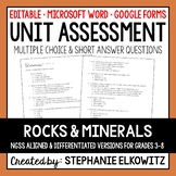 Rocks and Minerals Unit Exam | Editable | Printable | Goog