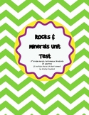 Rocks and Minerals Unit Test & Study Guide
