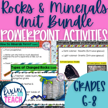 Preview of Rocks and Minerals Unit for Middle School Science