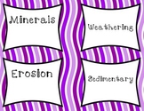 Rocks and Minerals Vocabulary Task Cards (Utah core 4th grade)