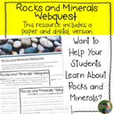 Rocks and Minerals Webquests- Printable and Digital Version